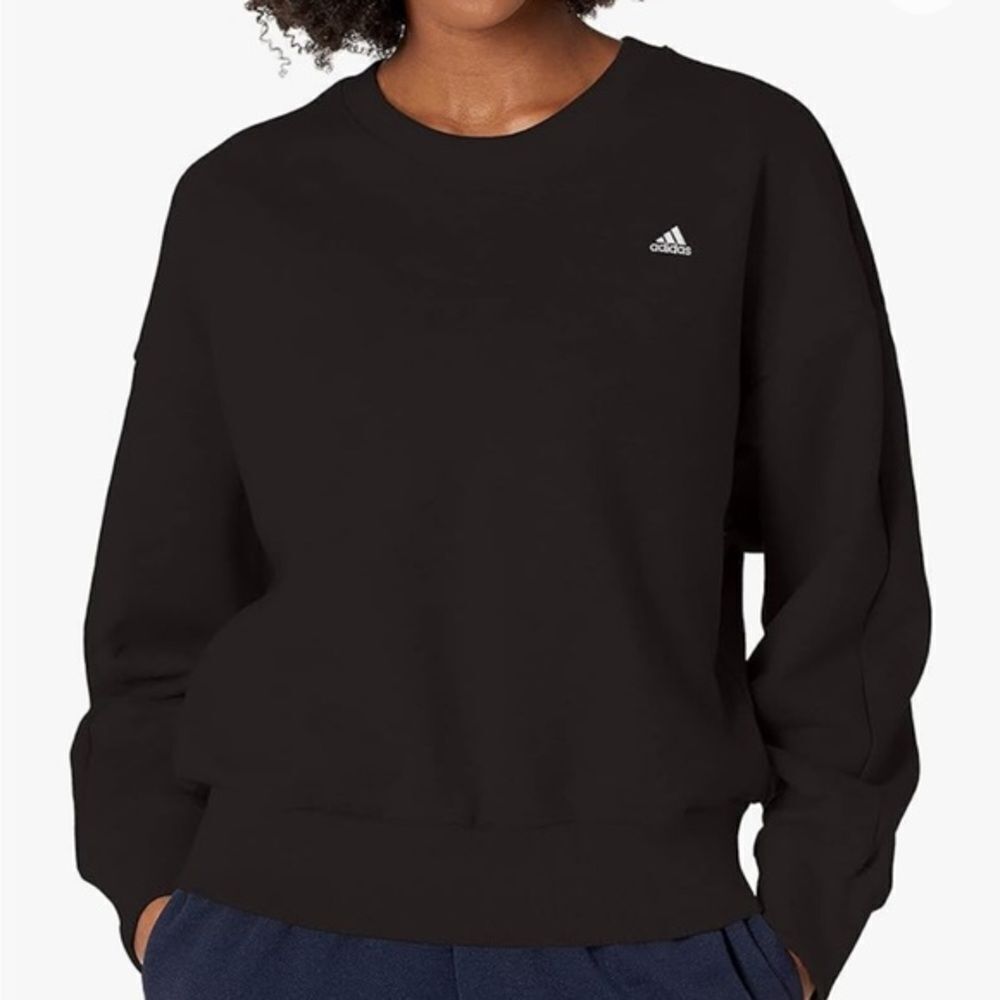 Adidas Black Seasonal Stadium Crewneck Sweatshirt - Picture 1 of 12